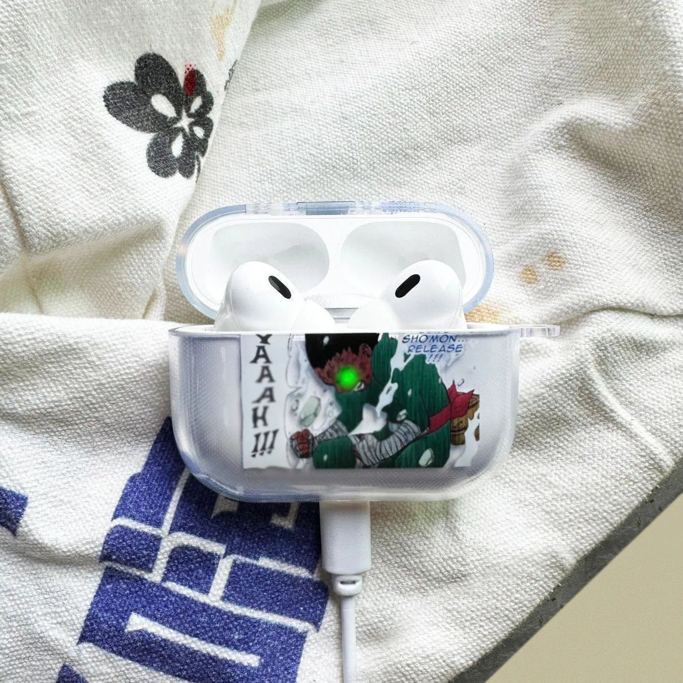 AirPod Case Glow Eye, Rock Lee Edition (Pro,1,2,3,4)